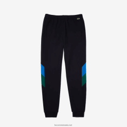 Lacoste pantaloni de jogging din bumbac cu benzi colorblock 0H6PD41090 bărbați bleumarin verde 1fd