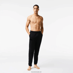 Lacoste pantaloni de jogging din bumbac fleece 0H6PD41476 bărbați negru c31