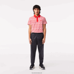 Lacoste pantaloni de sport cu imprimeu monogram 0H6PD4318 bărbați negru 031