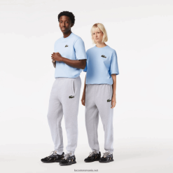 Lacoste pantaloni de sport din bumbac organic 0H6PD41048 bărbați grey chine cca