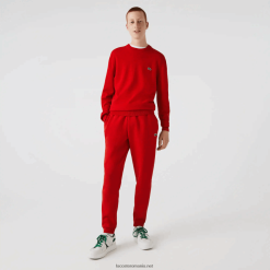 Lacoste pantaloni de sport din lână, cu tăiere conică 0H6PD4987 bărbați roșu 240