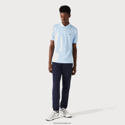 Lacoste pantaloni de sport hidrofugă cu potrivire obișnuită 0H6PD4332 bărbați bleumarin 166