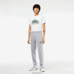 Lacoste pantaloni de sport neperiați din lână 0H6PD4308 bărbați grey chine cca