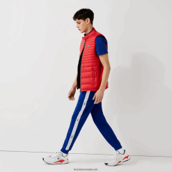 Lacoste pantaloni de trening cu benzi marca sport 0H6PD41119 bărbați albastru roșu alb an3