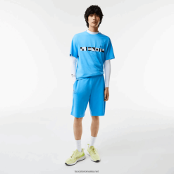 Lacoste pantaloni scurți cu imprimeu reflectorizant 0H6PD41356 bărbați albastru 4x