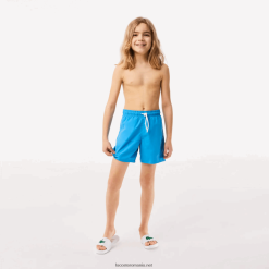 Lacoste pantaloni scurți de baie solidi cu uscare rapidă 0H6PD43103 băieți albastru verde wii