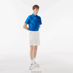 Lacoste pantaloni scurți de golf stretch ușoare sport 0H6PD4442 bărbați alb 70v