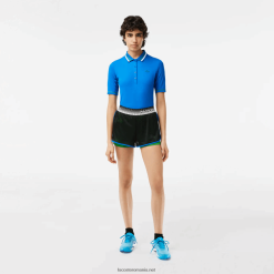 Lacoste pantaloni scurți de tenis cu chiloți încorporați 0H6PD42443 femei negru verde glv