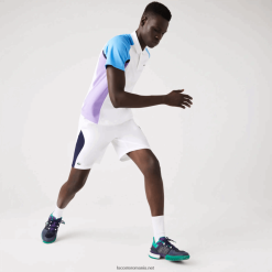 Lacoste pantaloni scurți de tenis fără cusături sport cu potrivire regulată 0H6PD41330 bărbați alb bleumarin 522