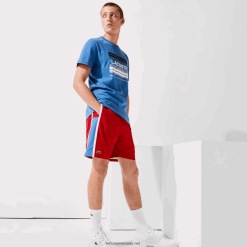 Lacoste pantaloni scurți sport cu panouri colorblock 0H6PD41366 bărbați rosu albastru alb cmj