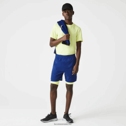 Lacoste pantaloni scurți sport în straturi 0H6PD41544 bărbați albastru strălucitor galben alb 8q6