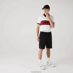 Lacoste pantaloni scurți sport tenis fleece 0H6PD41337 bărbați negru 031