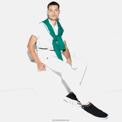 Lacoste pantaloni sport de tenis din lână 0H6PD4960 bărbați alb 001
