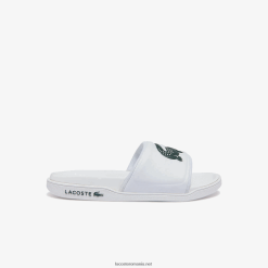 Lacoste pantofi croco dualiste sintetic cu curea cu logo 0H6PD42700 femei alb și verde închis 1r5