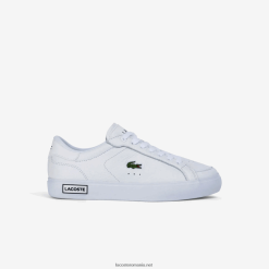Lacoste pantofi sport cu detalii din piele powercourt 0H6PD42683 femei alb și negru 147