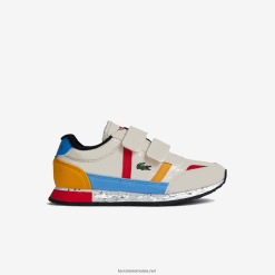 Lacoste partener iarna pantofi sintetici outdoor 0H6PD43306 copii alb și galben ht3