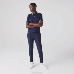 Lacoste polo de golf sport cu fermoar 0H6PD42466 femei bleumarin alb 525