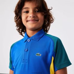 Lacoste Polo de tenis sport cu ajustare regulată 0H6PD43169 băieți verde albastru galben y31