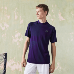 Lacoste polo de tenis sport slim fit fără cusături 0H6PD4773 bărbați verde violet xd4
