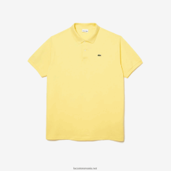 Lacoste polo din bumbac petit pique - plus size - inalt 0H6PD4186 bărbați galben 107