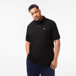 Lacoste polo din bumbac petit pique - plus size - inalt 0H6PD4188 bărbați negru 031
