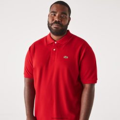 Lacoste polo din bumbac petit pique - plus size - mare 0H6PD4734 bărbați roșu 240