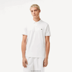 Lacoste polo din bumbac pima cu fit regulat 0H6PD4802 bărbați alb 001