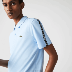 Lacoste Polo din bumbac ultra-ușor cu bandă cu litere 0H6PD4815 bărbați hbp albastru