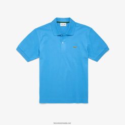 Lacoste polo original l.12.12 cu piqué de bumbac greu 0H6PD4768 bărbați albastru 4x