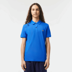 Lacoste polo original l.12.12 slim fit 0H6PD4242 bărbați albastru kxb