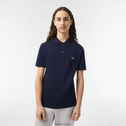 Lacoste polo original l.12.12 slim fit 0H6PD4685 bărbați bleumarin 166