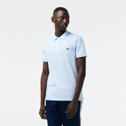 Lacoste polo original l.12.12 slim fit 0H6PD4806 bărbați albastru deschis t01