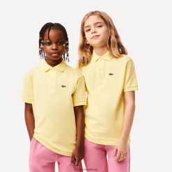 Lacoste polo tip petit pique cu potrivire regulată 0H6PD43131 copii galben 107
