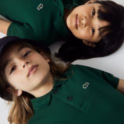 Lacoste polo tip petit pique cu potrivire regulată 0H6PD43133 copii verde 132