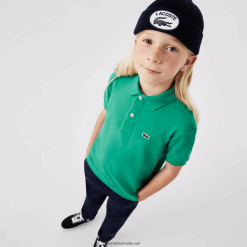 Lacoste polo tip petit pique cu potrivire regulată 0H6PD43155 copii verde hd2