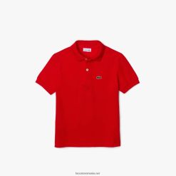Lacoste polo tip petit pique cu potrivire regulată 0H6PD43171 copii rosu wtu