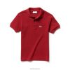Lacoste polo tip petit pique cu potrivire regulată 0H6PD43172 copii roșu eu7