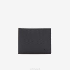 Lacoste portofel clasic petit pique cu șase cărți 0H6PD42020 bărbați negru 000