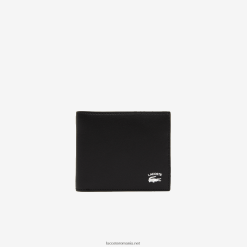 Lacoste portofel cu imprimeu contrast 0H6PD41991 bărbați negru 000