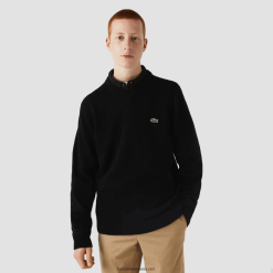 Lacoste pulover de lână cu decolteu în V 0H6PD41554 bărbați negru 031
