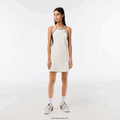 Lacoste rochie de tenis din bumbac organic confectionat frantuzesc 0H6PD42380 femei alb 70v