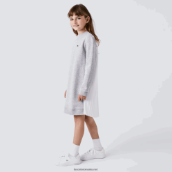 Lacoste rochie din bumbac pliat la spate 0H6PD43286 fetelor grey chine cca