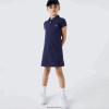 Lacoste rochie polo din bumbac 0H6PD43083 fetelor bleumarin 166