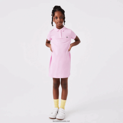 Lacoste rochie polo din bumbac 0H6PD43288 fetelor roz z4h
