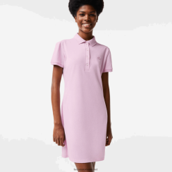 Lacoste rochie polo din bumbac elastic piqué 0H6PD42505 femei roz z4h