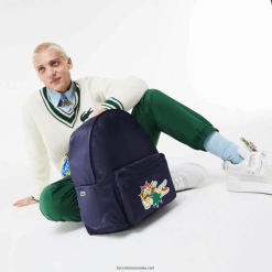 Lacoste rucsac cu imprimeu comic 0H6PD42109 bărbați marine 166 marina k99