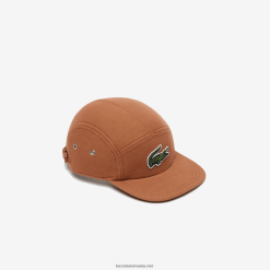 Lacoste șapcă girolle din bumbac organic 0H6PD42152 bărbați maro deschis lfa