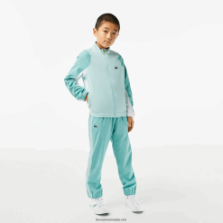Lacoste set de joggeri colorblock tenis 0H6PD43046 băieți verde deschis alb galben xia