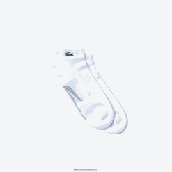 Lacoste șosete decoltate sport din bumbac elastic 0H6PD41678 bărbați alb gri chine g8k