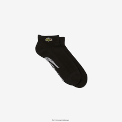Lacoste șosete decoltate sport din bumbac elastic 0H6PD41679 bărbați negru gri chine snp